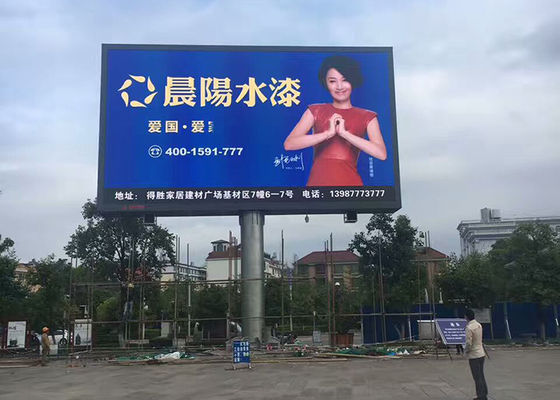 Tampilan LED Iklan Luar Ruangan 192mmX192mm, Billboard LED Luar Ruang SMD P6