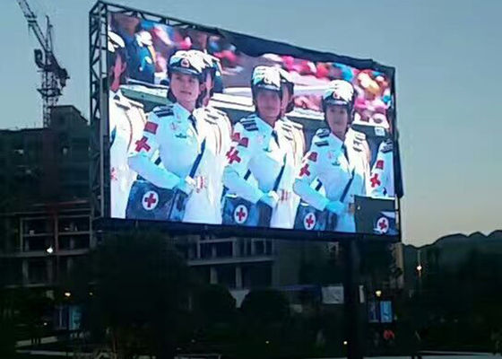 Tampilan LED Iklan Luar Ruangan 192mmX192mm, Billboard LED Luar Ruang SMD P6