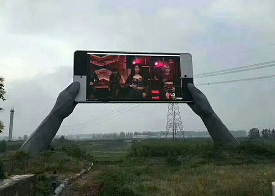 Tampilan LED Iklan Luar Ruangan 192mmX192mm, Billboard LED Luar Ruang SMD P6