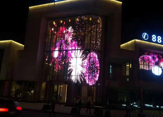 256 x 256 piksel Display LED Transparan Aluminium yang Disesuaikan dengan Format Input Sinyal DVI