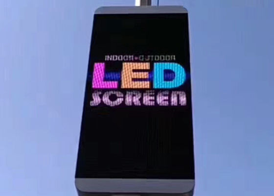 Layar LED Tiang Lampu Jalan 640x960 280W P2.5 AC264V Tiang Lampu Led Display