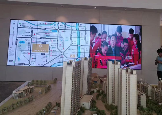 55 inci 4x4 sempit bezel LED video dinding dinding dipasang 3000 1 Kontrak